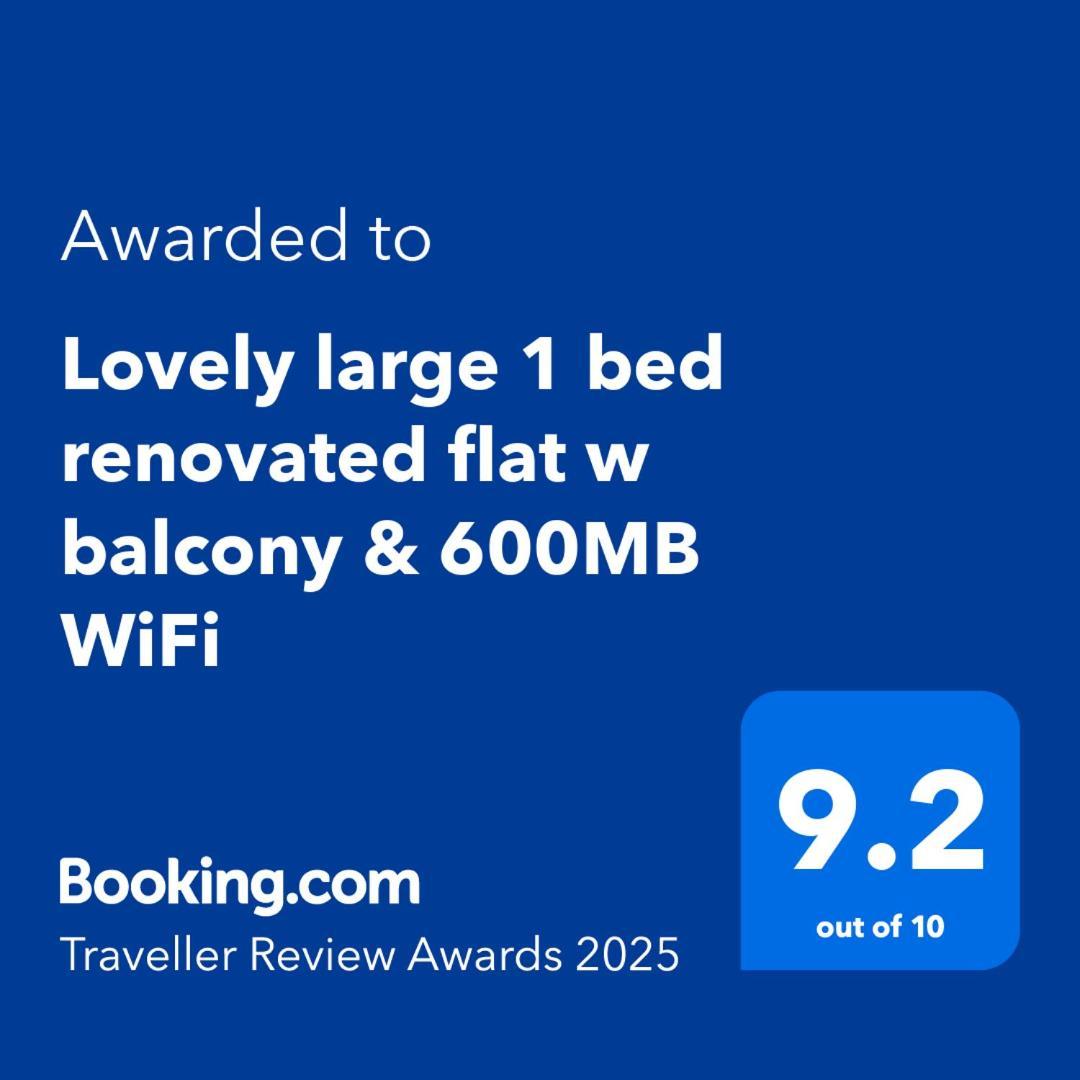 Lovely Large 1 Bed Renovated Flat W Balcony & 600Mb Wifi Londra Exterior foto